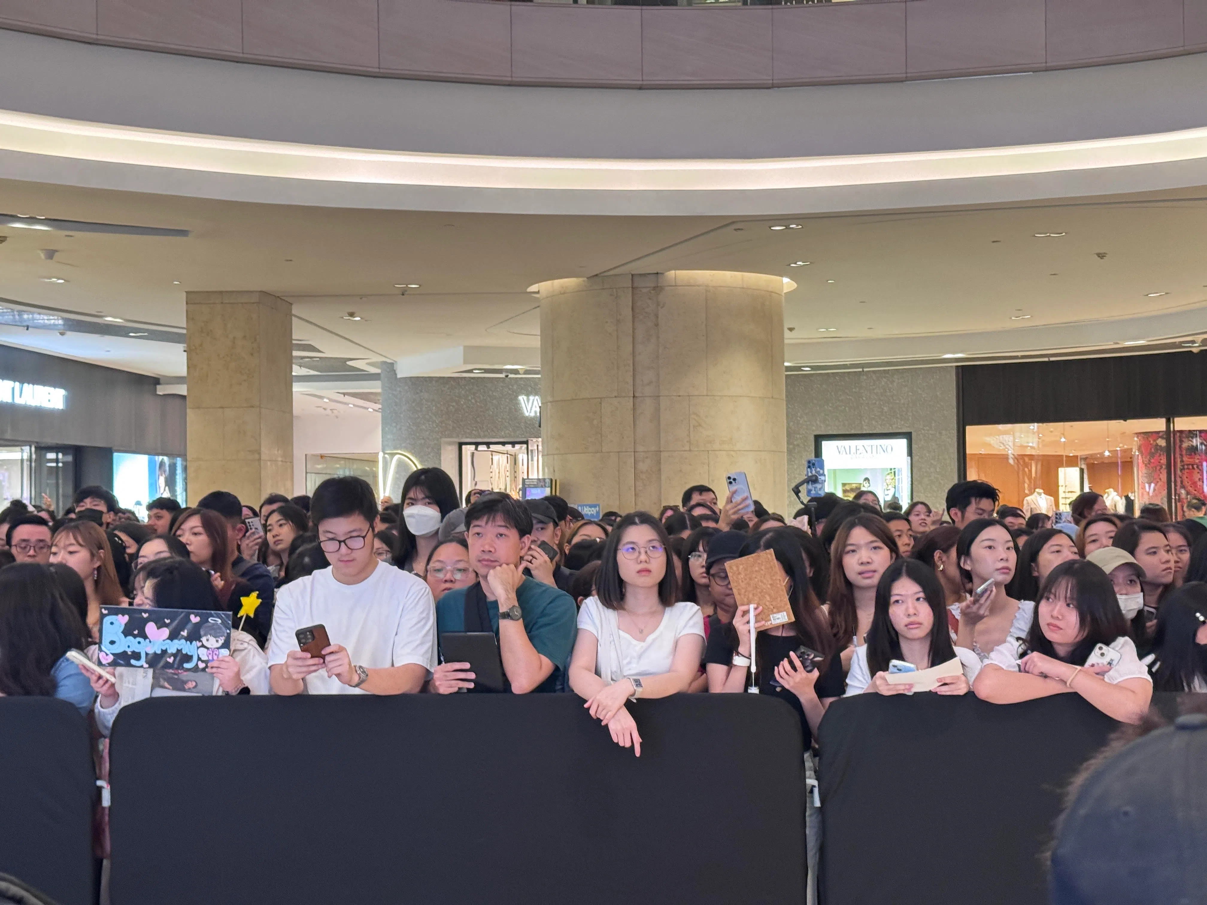 现场有大批粉丝到场目睹艺人风采。（蓝靖仪摄）