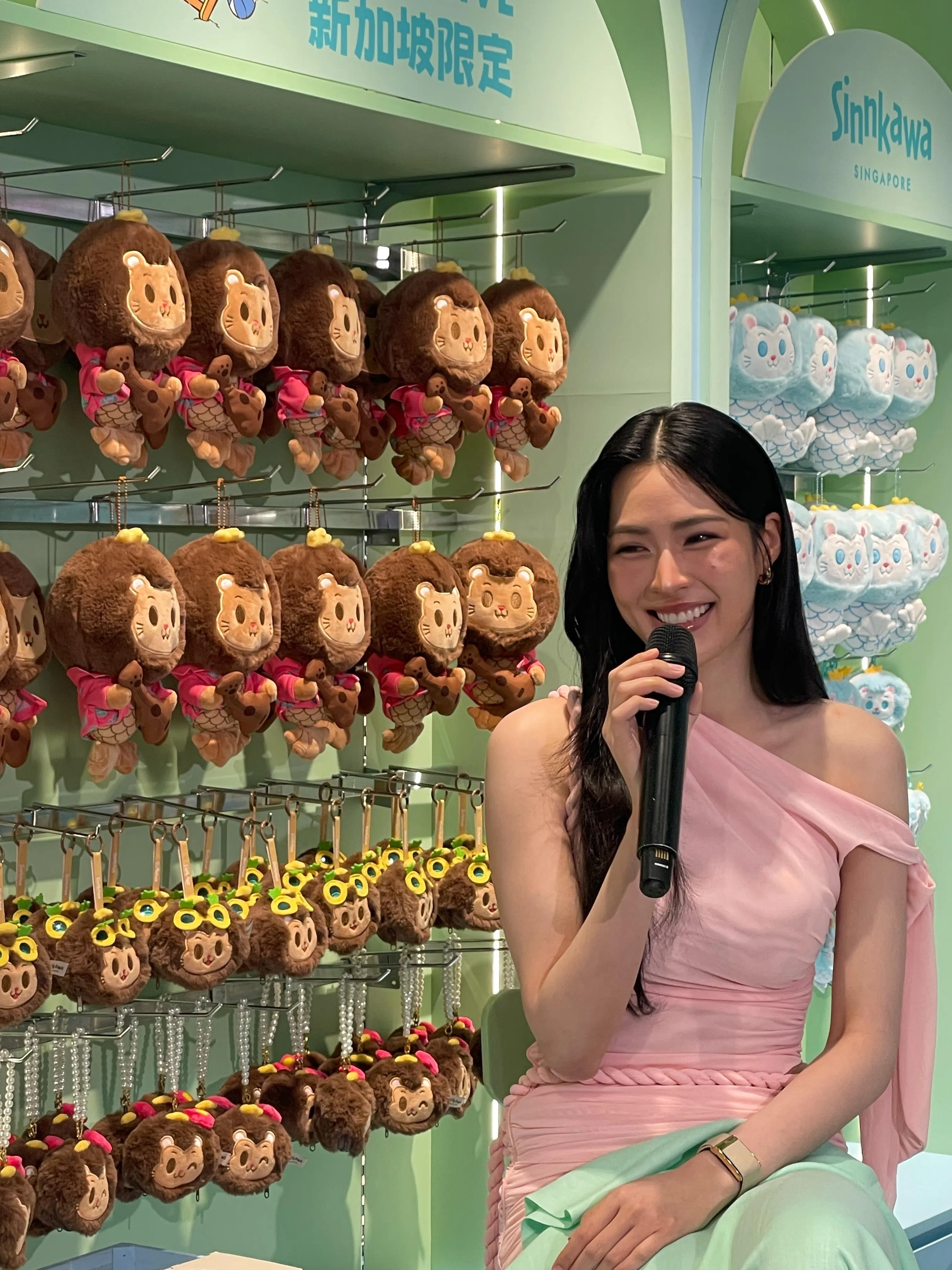 邝玲玲在Sinnkawa生日趴上受访。（林方伟摄）