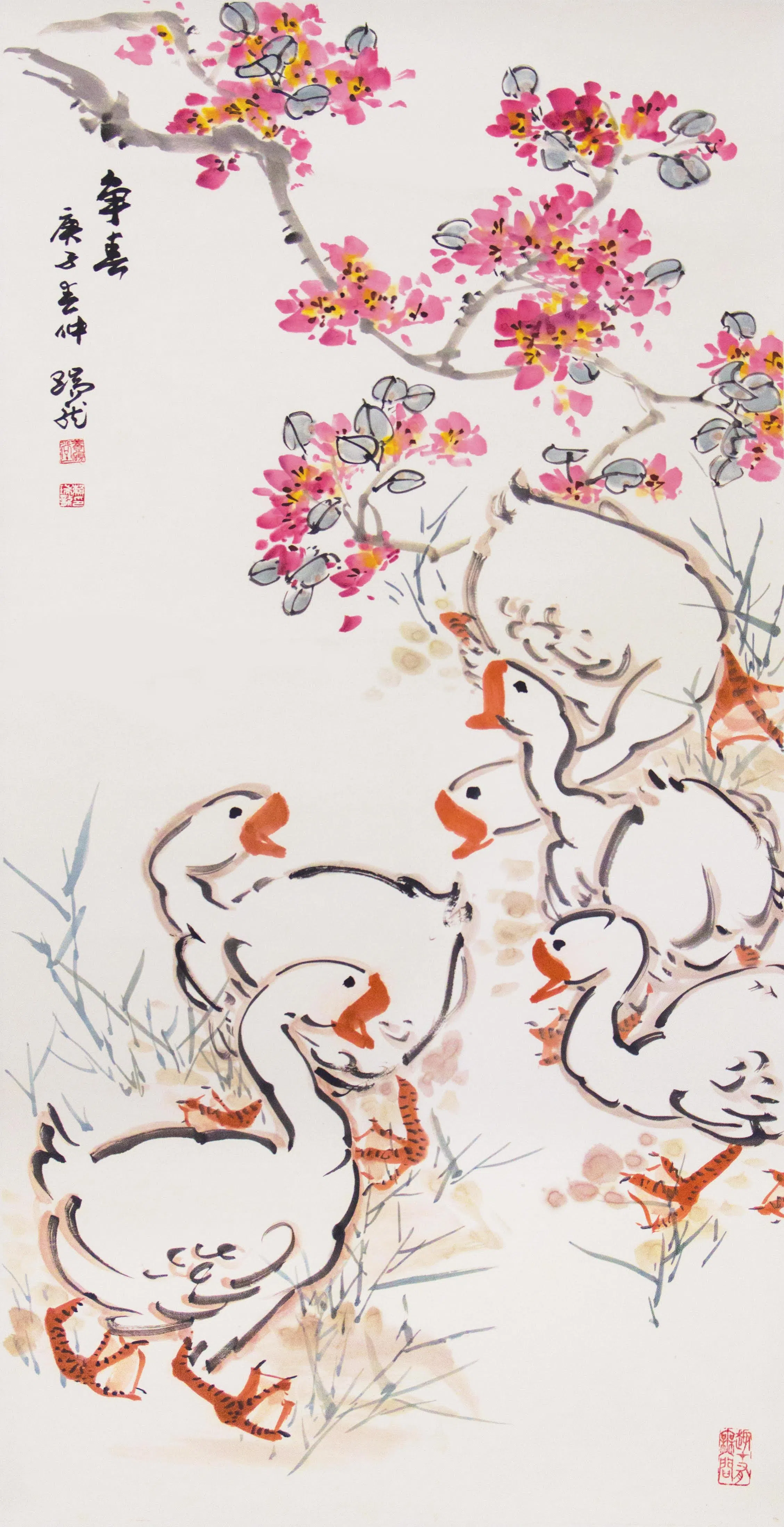 赖瑞龙水墨个展在好望角画廊展出，图为《斗春》。（好望角画廊提供）