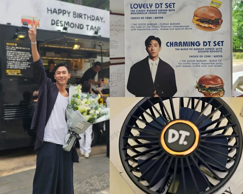 陈泂江的粉丝会“Destanation”安排生日餐车和小礼物，慰劳《庭外的一角》剧组。（新艺经纪提供）