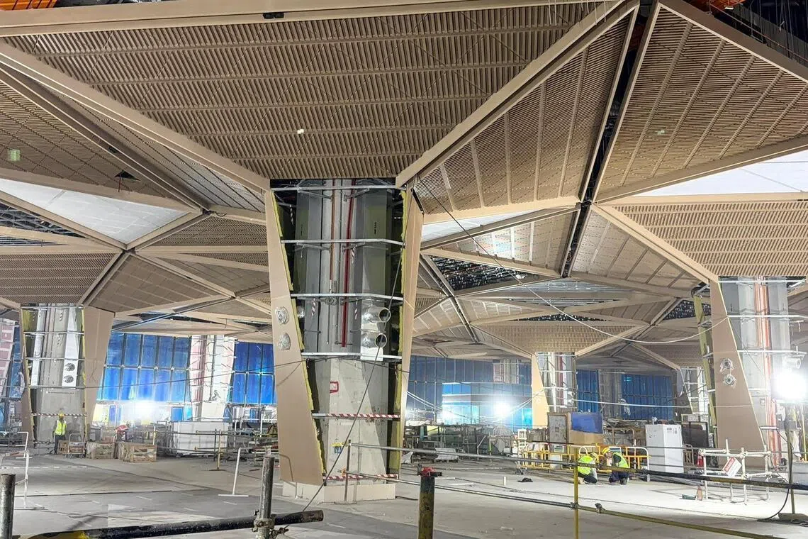 兀兰北站的室内装潢虽尚未完成，但已经能看出雏形。（取自萧振祥脸书）