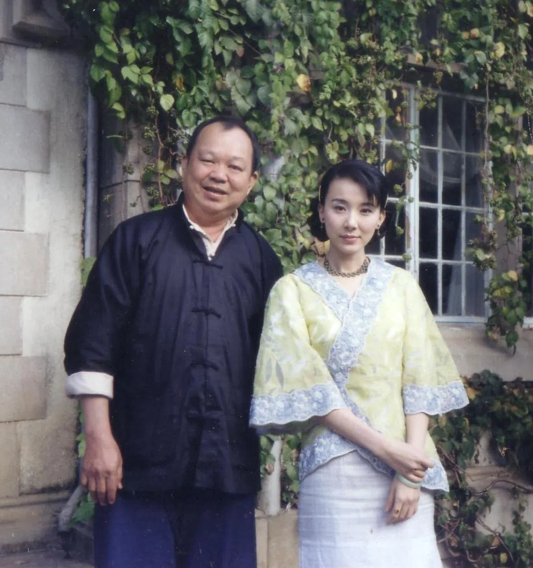 唐琥与台湾美女萧蔷合作《一江春水》。（档案照片）