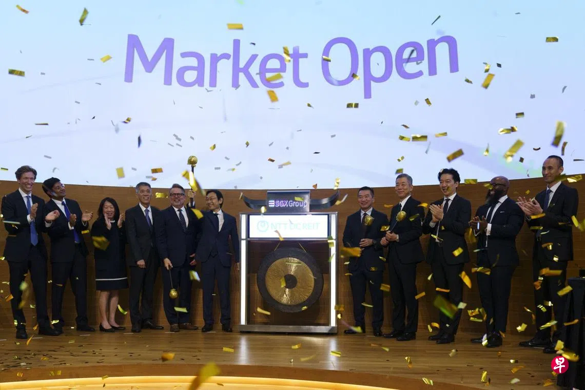 NTT数据中心信托上市首日交易总值冠全场| 联合早报