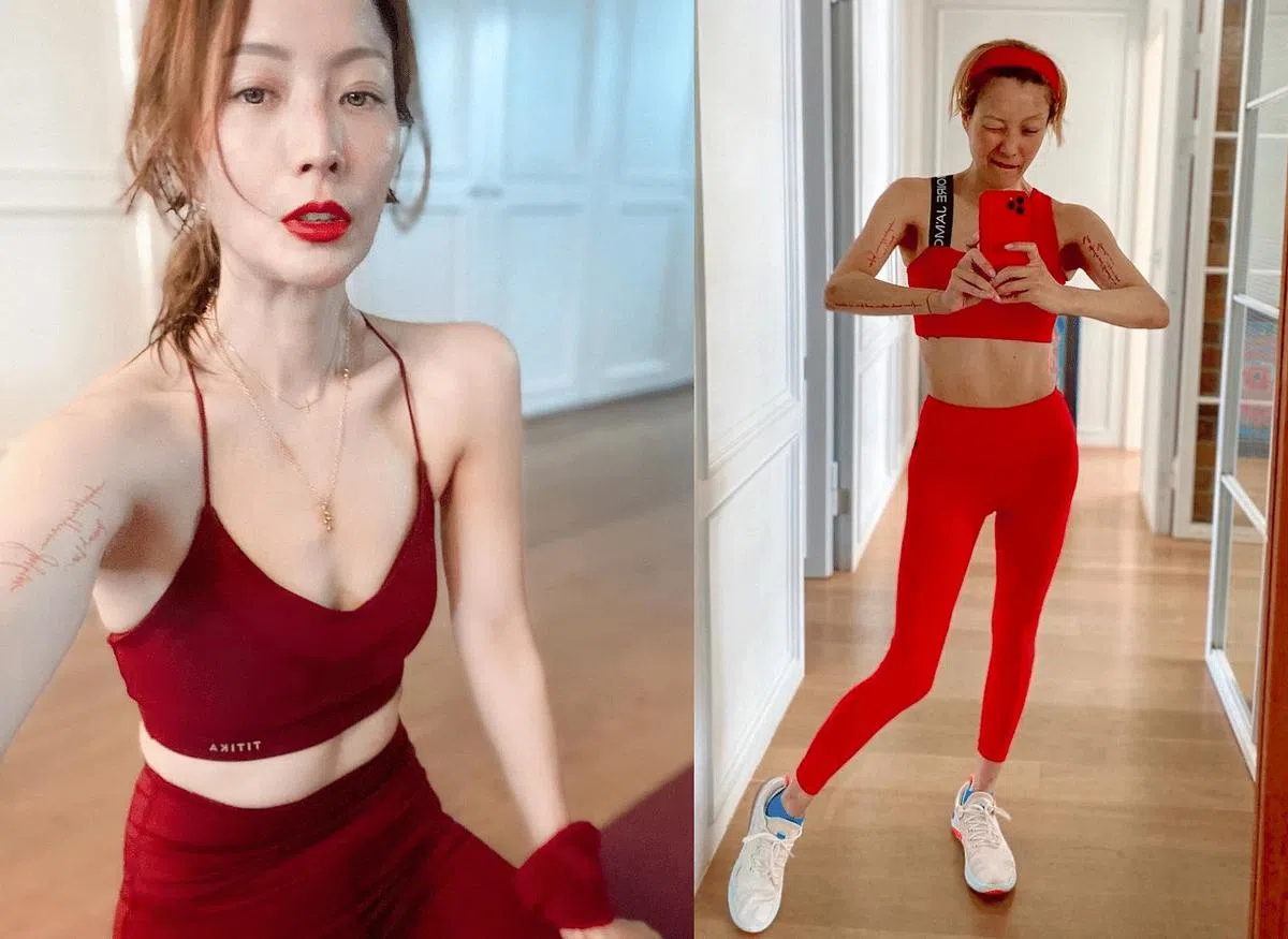 郑秀文说运动的好处不计其数。（郑秀文IG）