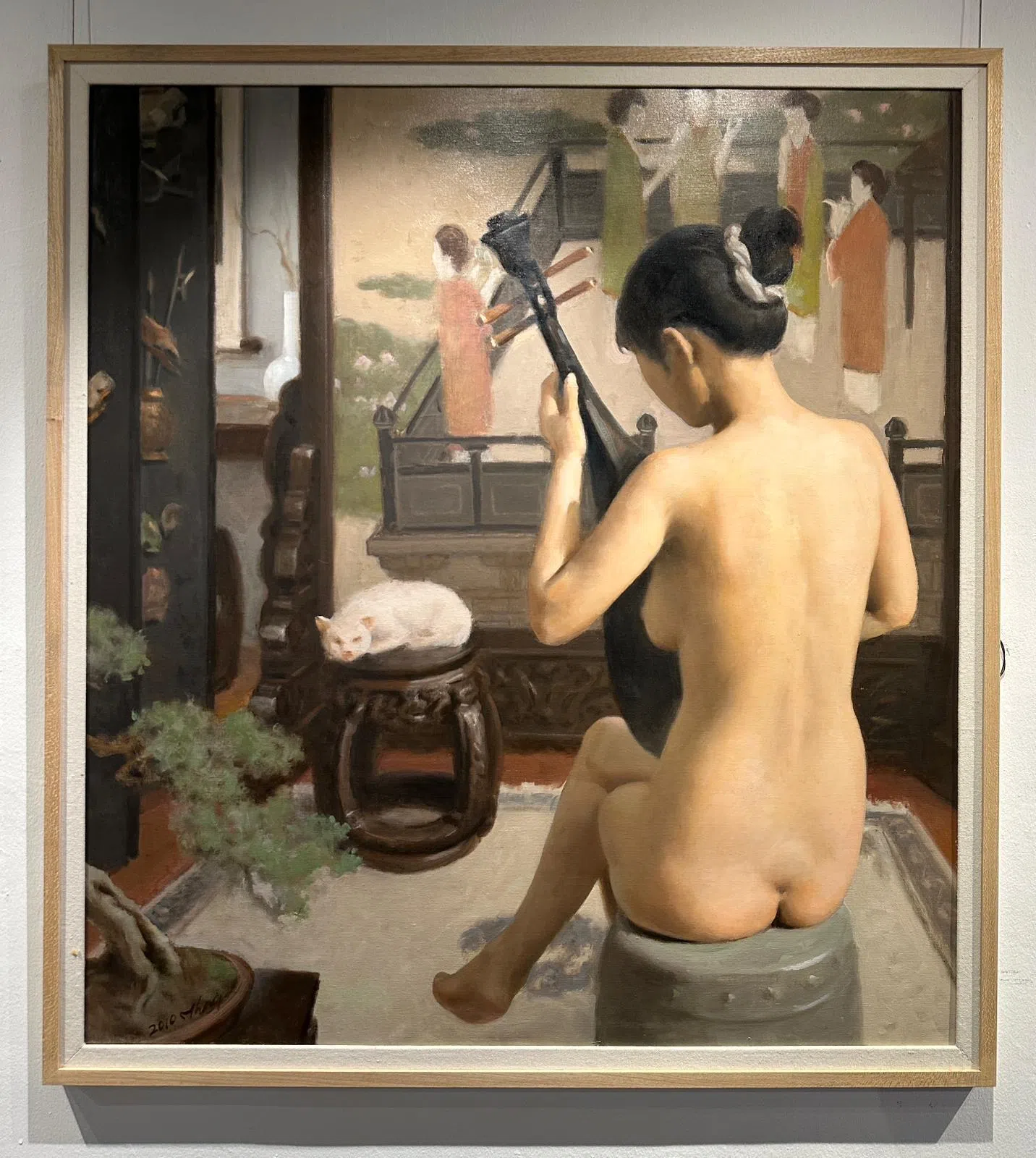 萧学民人体画《个人音乐会》（2010）。（海卉艺苑提供）