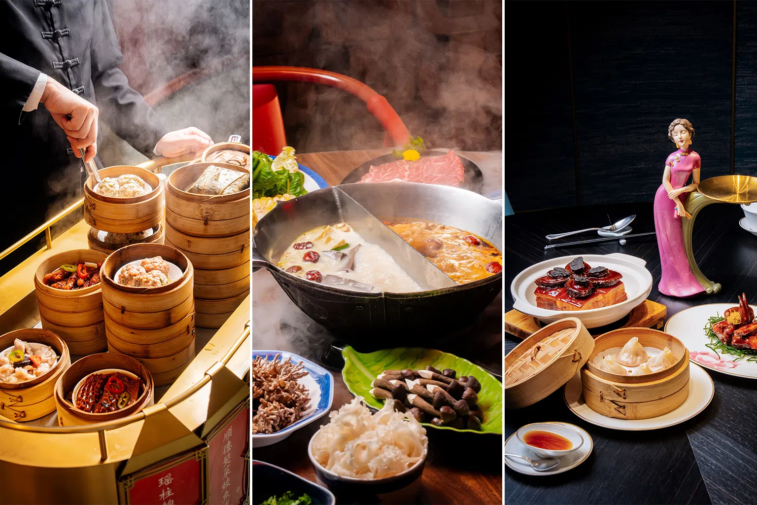 汇聚传统点心，台式火锅和老上海经典菜色等多样化的餐饮选择，能满足全家味蕾。（澳门上葡京综合度假村提供）