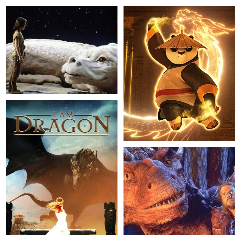 西方龙出现在许多电影当中，为数不少，种类繁多。（互联网）