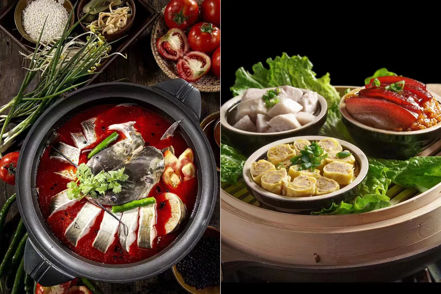 旅游自然少不了品尝当地美食，如侗族风味的酸汤鱼（左）。（图/ASA提供）