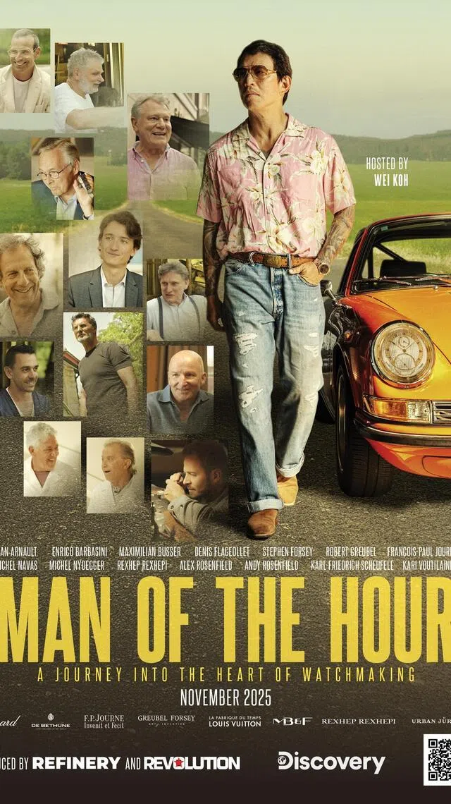 许炜制作并主持八集电视纪录片“Man of the Hour”，将钟表叙事带入更广阔的大众视野。（许炜提供）