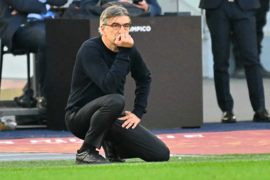 克罗地亚籍主帅尤里奇执教罗马不到两个月就被令下课。（法新社）