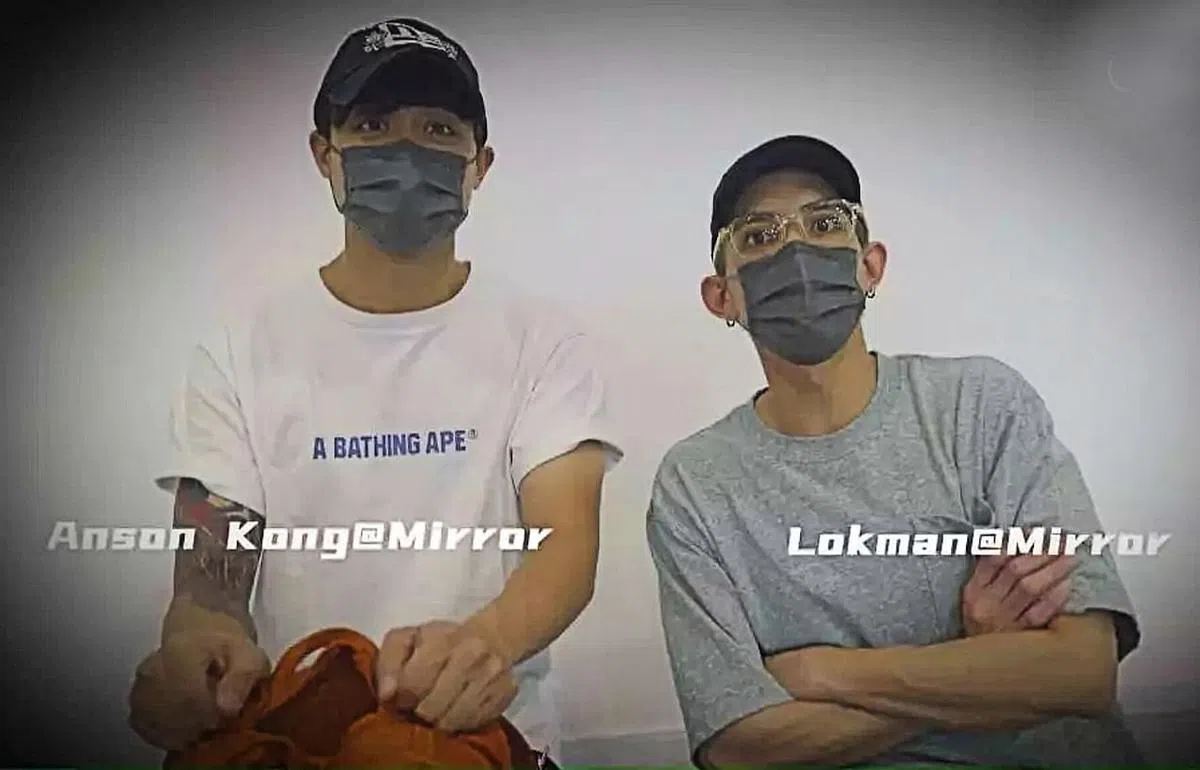 Mirror队长Lokman（右）和副队长AK将到加拿大“招兵”。（ViuTV面簿视频截图）