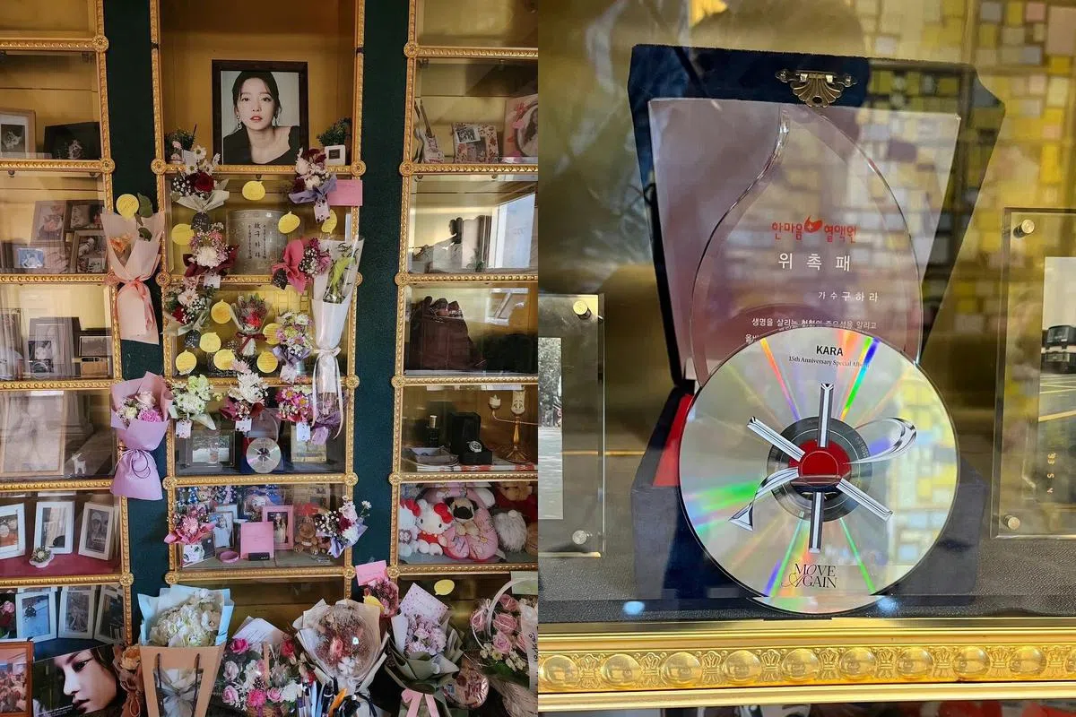 粉丝发现成员带着新专辑探望具荷拉。（互联网）