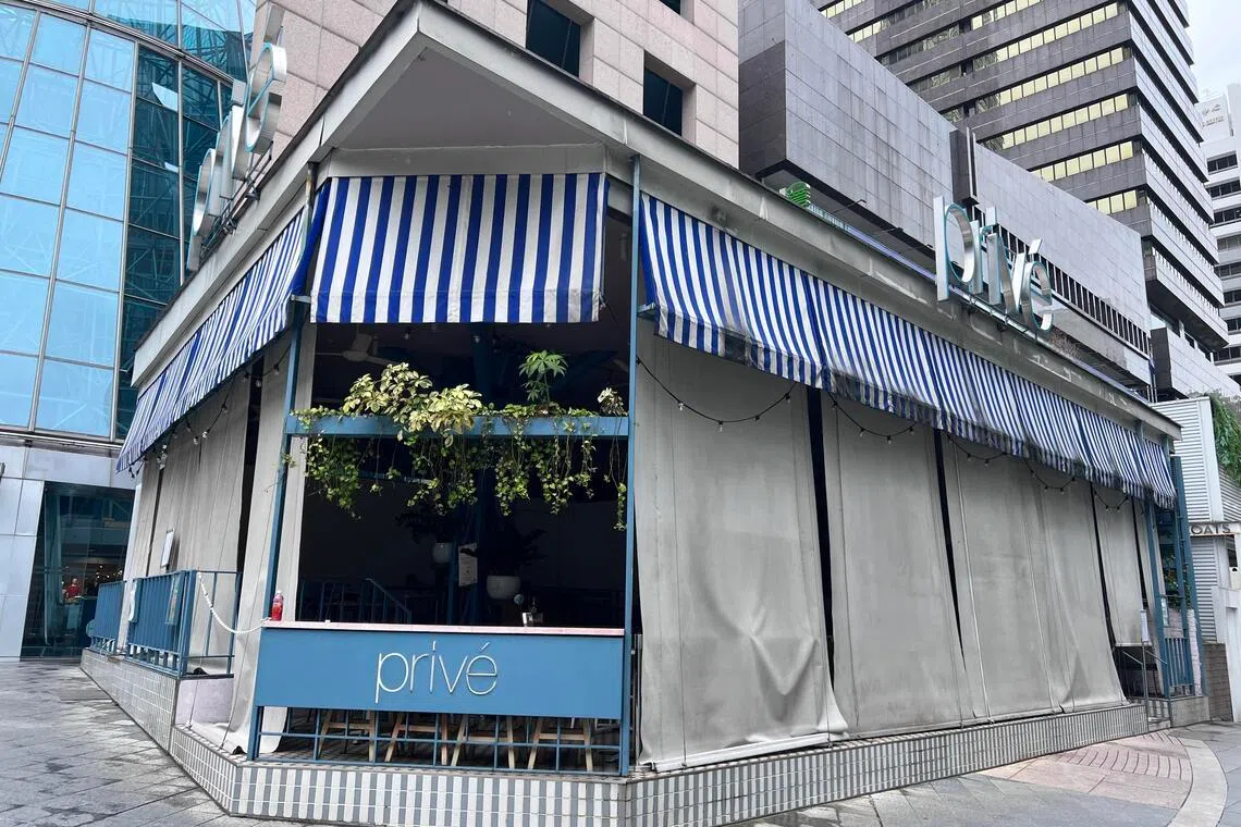 餐饮集团Prive自8月31日起关闭旗下所有门店。（档案照片）