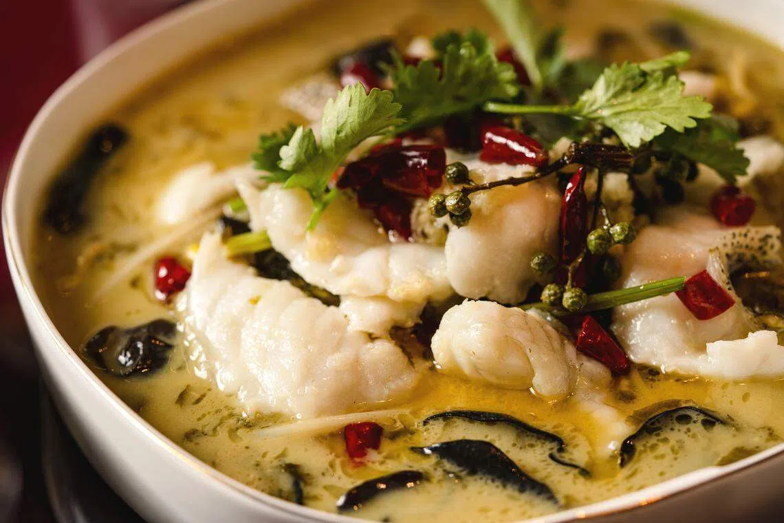 酸菜鱼是川菜特色菜。（餐馆提供）