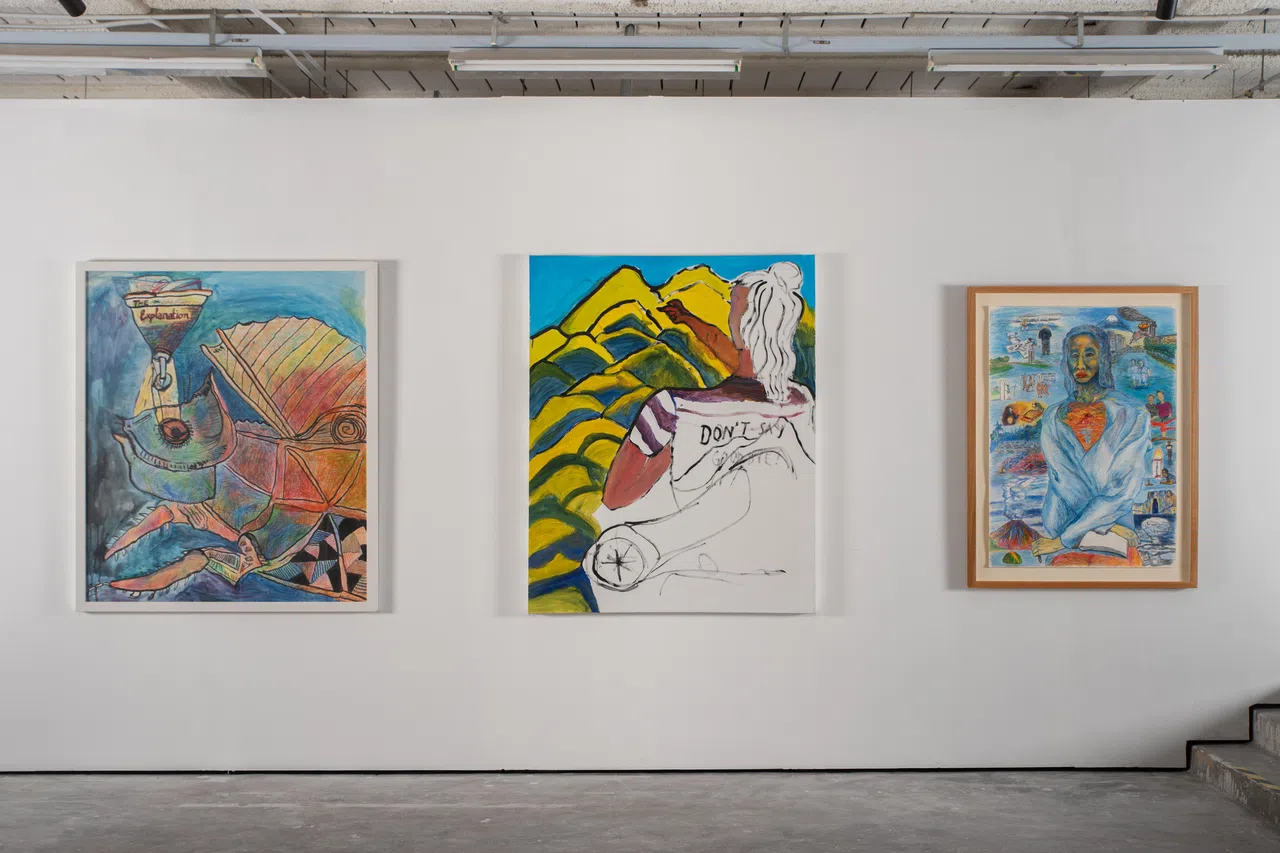 李文逝世前与友人合作完成与未完成的画作。（The Institutum提供）