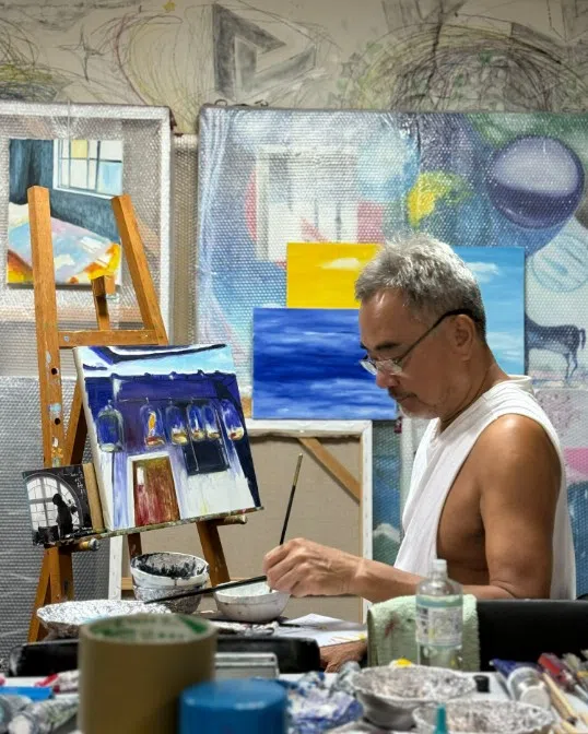 陈昇从小就喜欢画画。（档案照片）