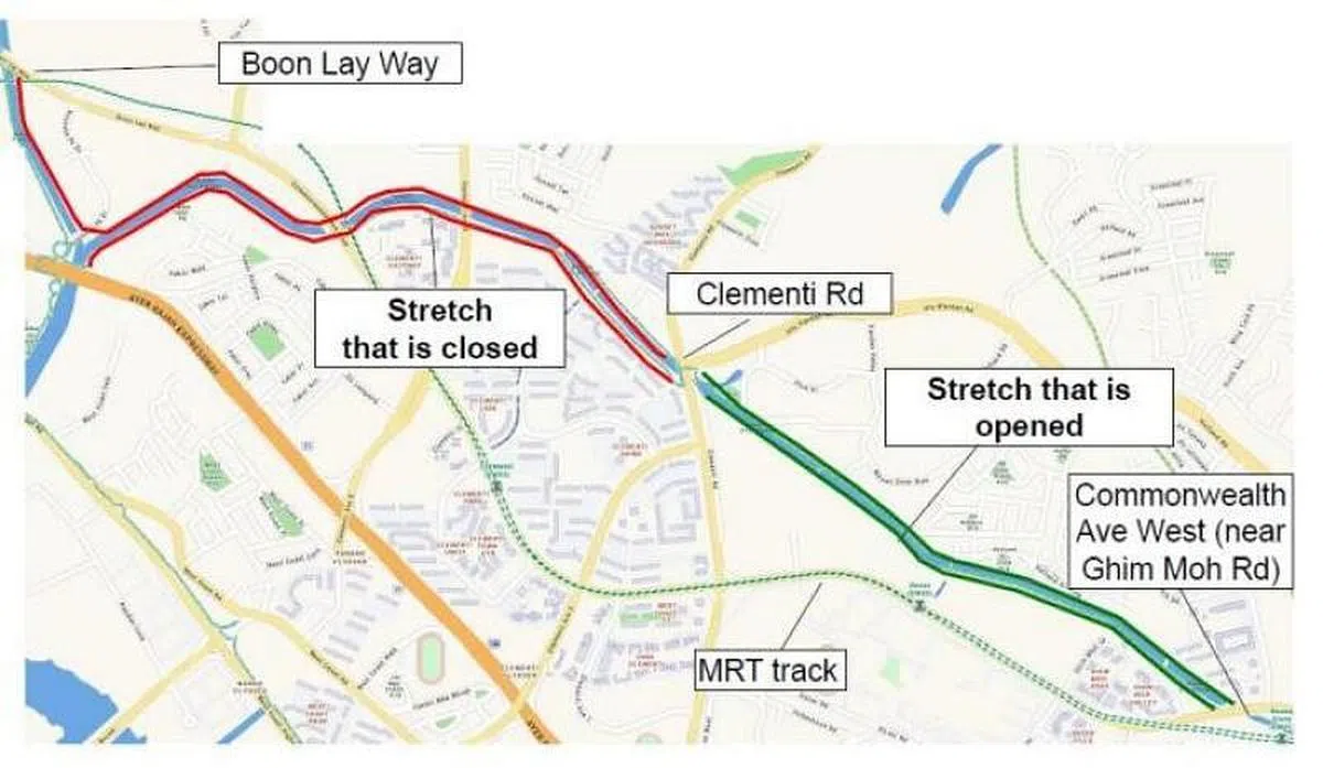 经评估后，当局决定继续关闭文礼大道至金文泰路的公园连道，金文泰路至联邦西道（靠近锦茂路）的公园连道将会开放。（取自国家公园局网站）