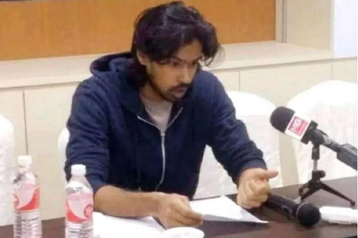 安华前助理尤索夫在2019年12月4日召开记者会，声称曾在波德申补选期间遭安华鸡奸。（档案照片）