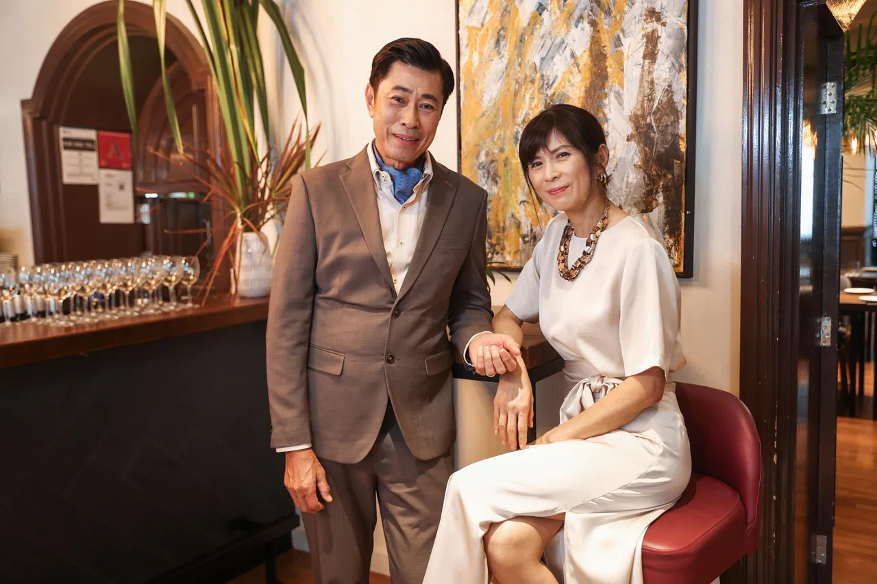 “真夫妻”黄世南和潘玲玲时隔15年同框再扮夫妻。（白艳琳摄）