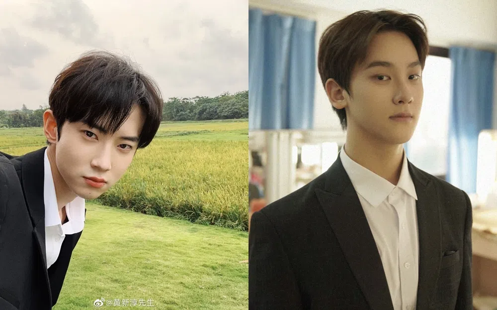 黄新淳（左）及邢邵林。（取自艺人微博）