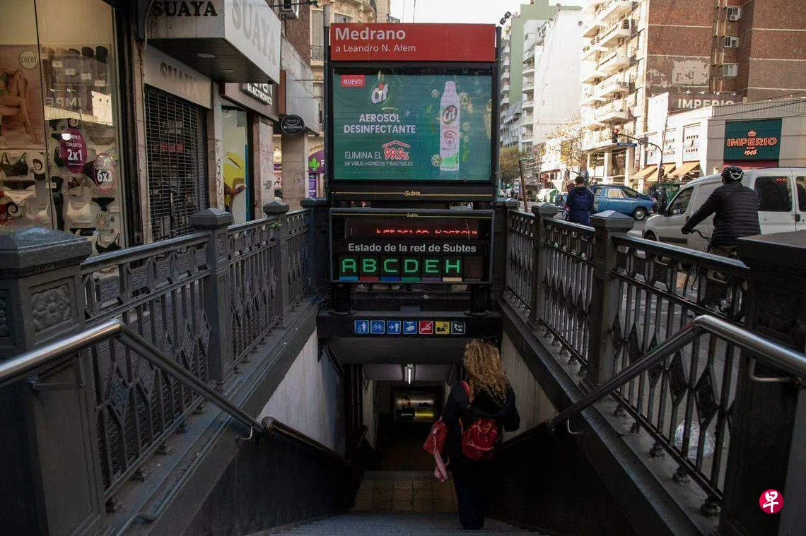 阿根廷通胀严重首都地铁票价一夜上涨360% | 联合早报