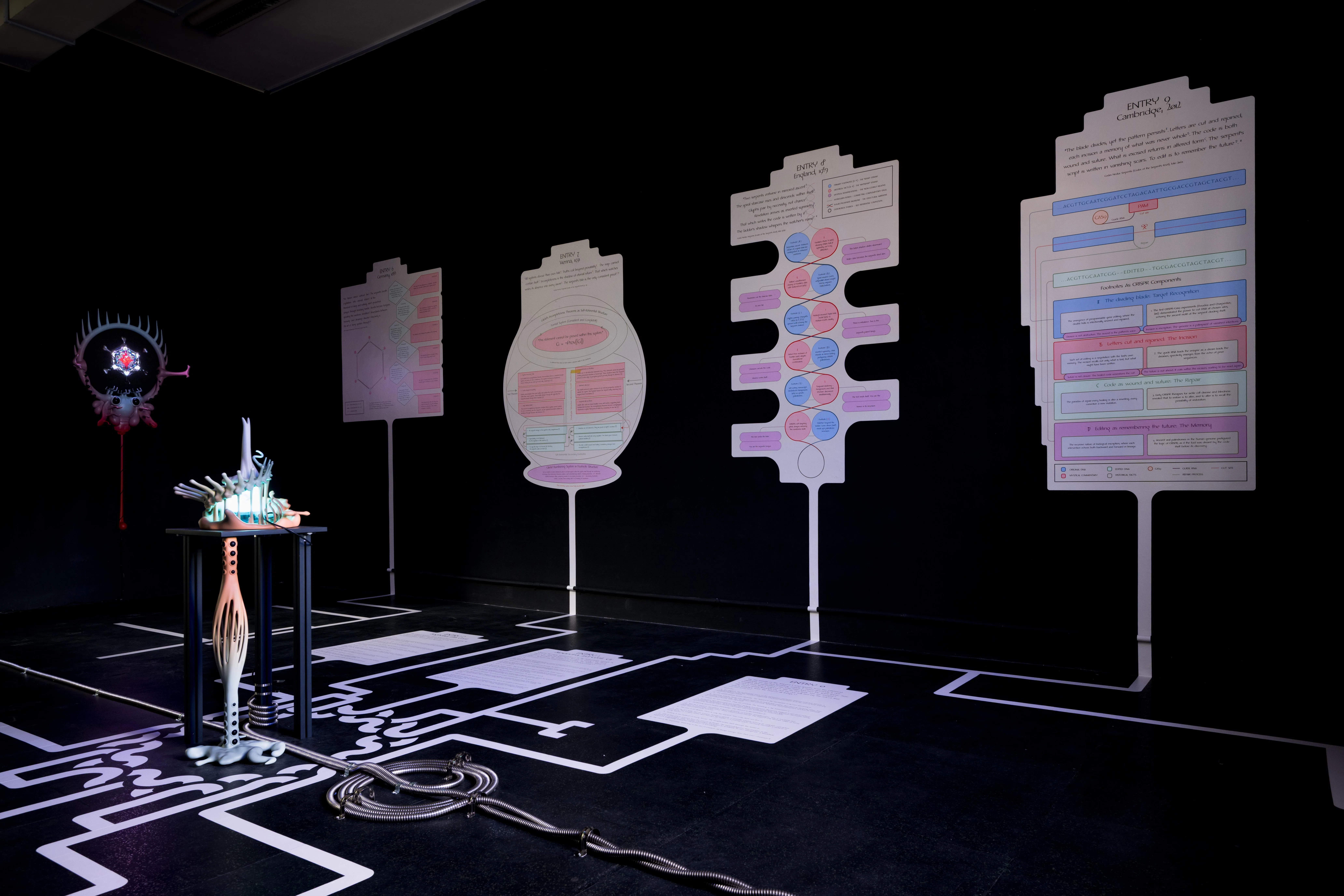 新加坡艺术家Brandon Tay的雕塑装置。（新加坡美术馆提供）