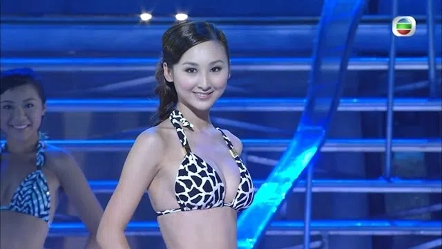 高海宁当年参加港姐比赛的状况。（互联网）