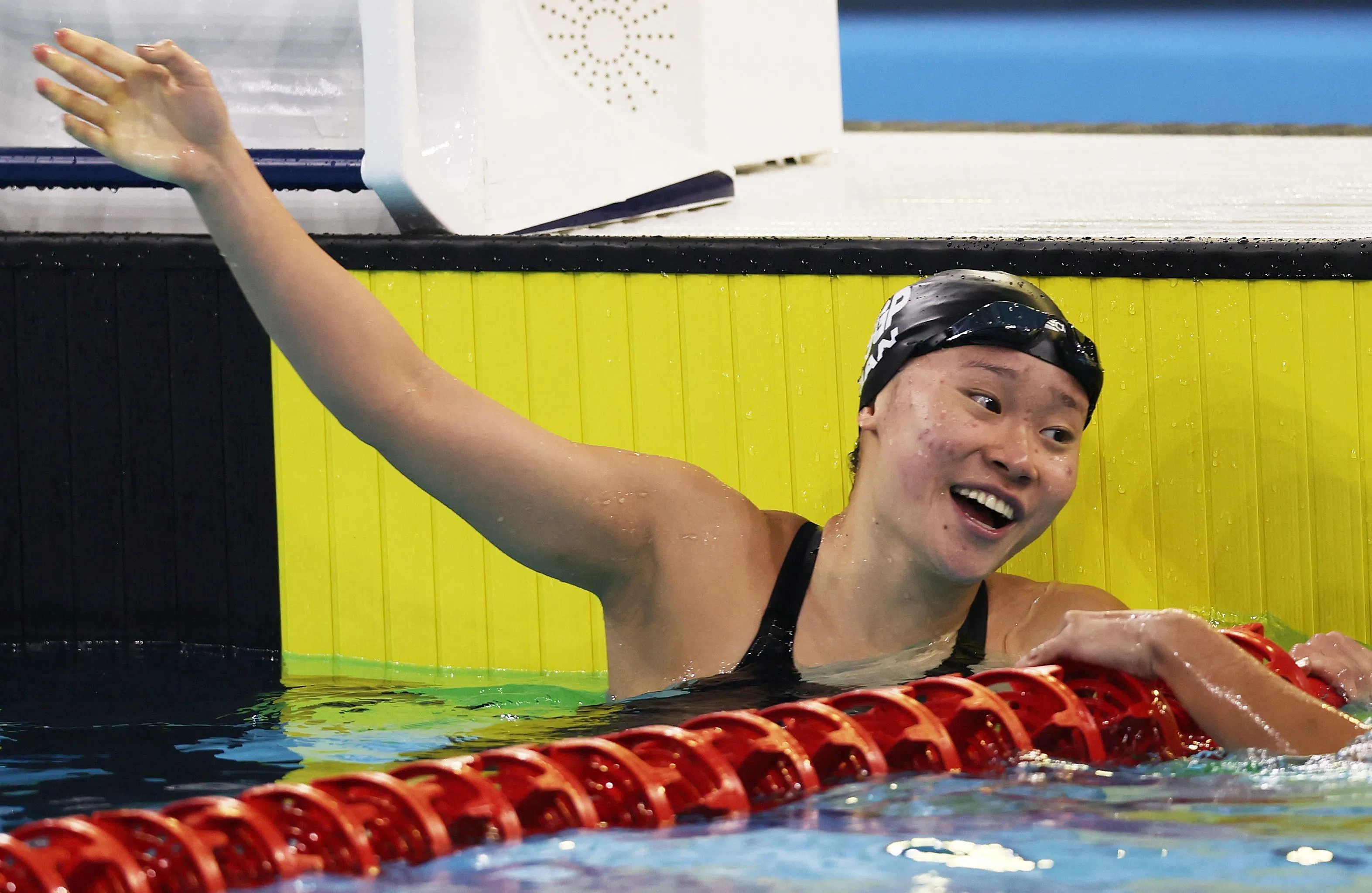 颜欣慧希望自己能突破2分钟大关。（路透社）