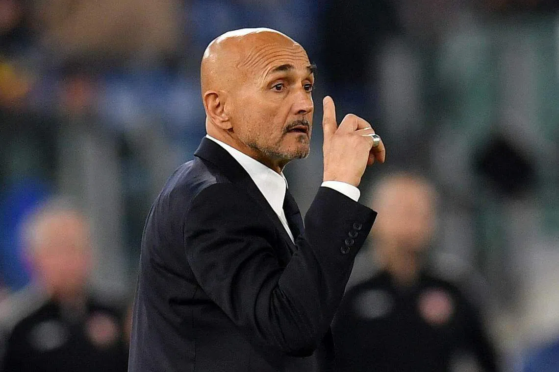 意大利主帅斯帕莱蒂在与北马其顿的比赛结束后指出，与乌克兰的比赛才是最后的决赛。（路透社）