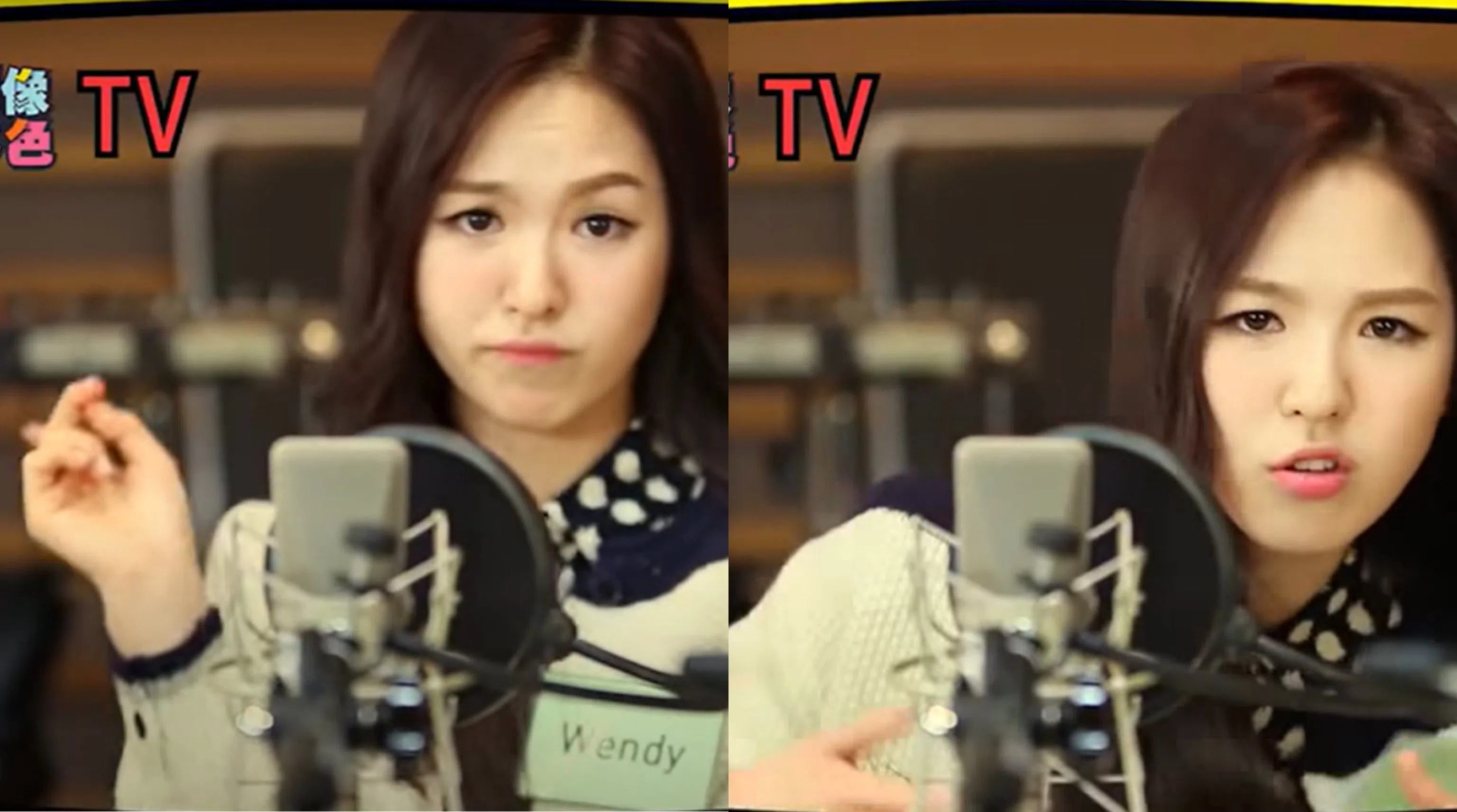Wendy刚出道就在节目上模仿白人和黑人的口音，夸张的演绎引起观众反感。（视频截图）
