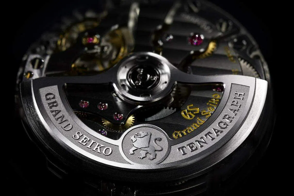 计时码表Tentagraph装载的革命性Calibre9SC5机芯，以Calibre 9SA5机芯为基础。（品牌提供）