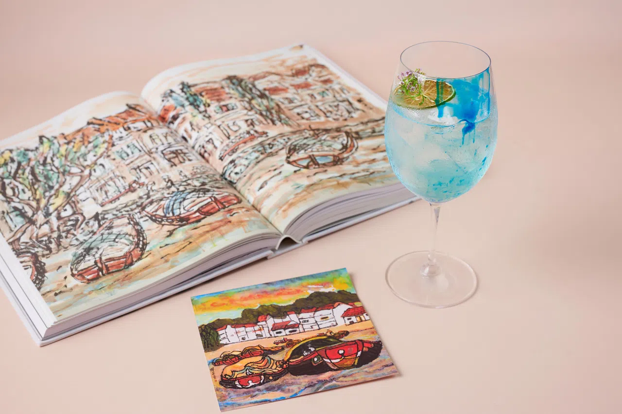 非酒精鸡尾酒“新加坡河”灵感来自林子平作品。（ 酒吧提供）