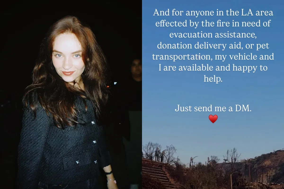 Samantha Rose Baldwin（左）从火海中救出爱猫，也通过IG为有需要的人提供帮助。（取自艺人IG）