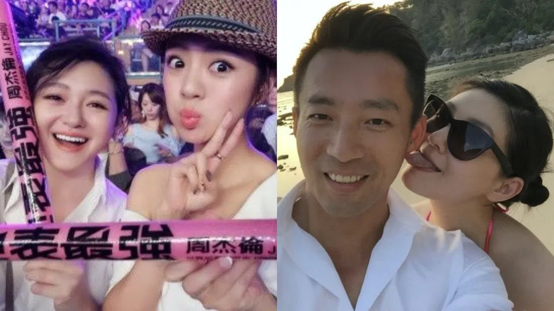 安以轩（左图右）曾情倾汪小菲（右图左），不料中途杀出姐妹淘大S。（互联网）