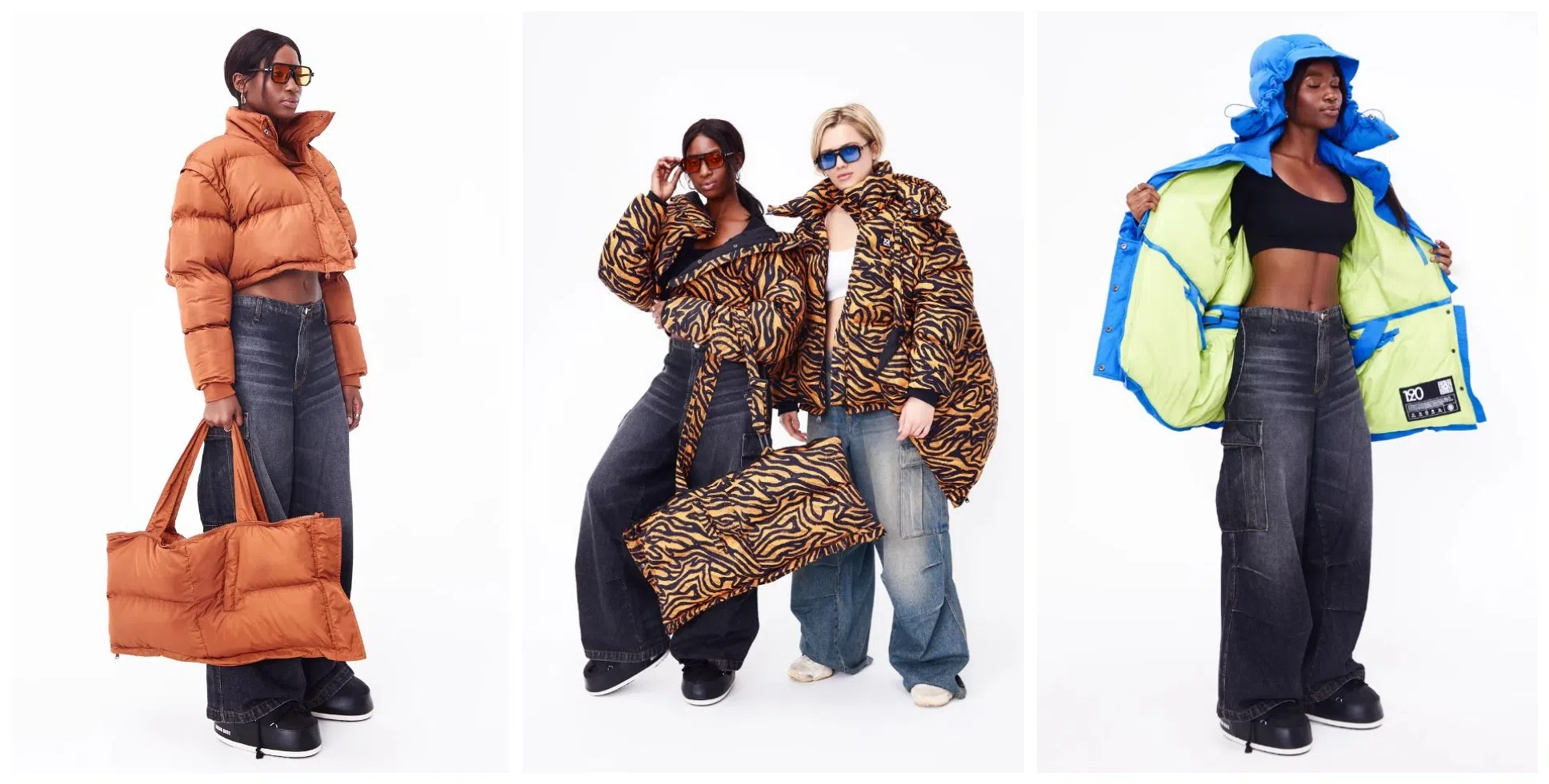 一物两用，折叠羽绒服变出手拎包。（取自品牌官网）