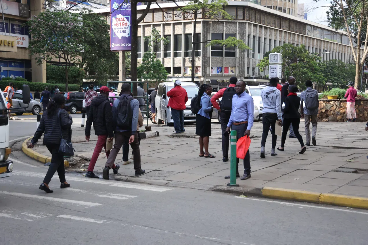 内罗毕市中心绿化程度相当高，街道大致上也干净整洁。（何家俊摄）