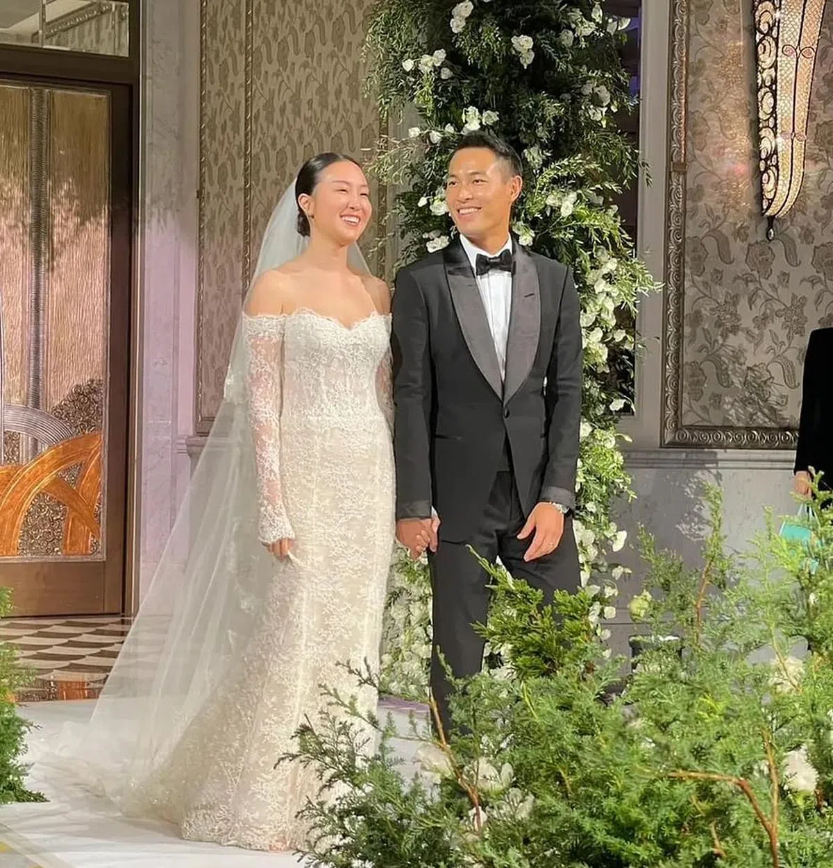 杨佑宁和Melinda在2022年7月补办婚礼。（互联网） 