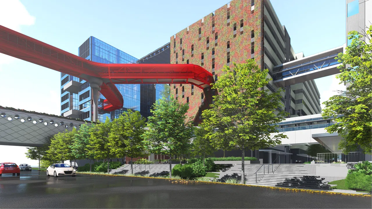 夕照的墙面以蔓生植物打造绿墙，起到降温作用。（雅诗柏设计事务所提供）