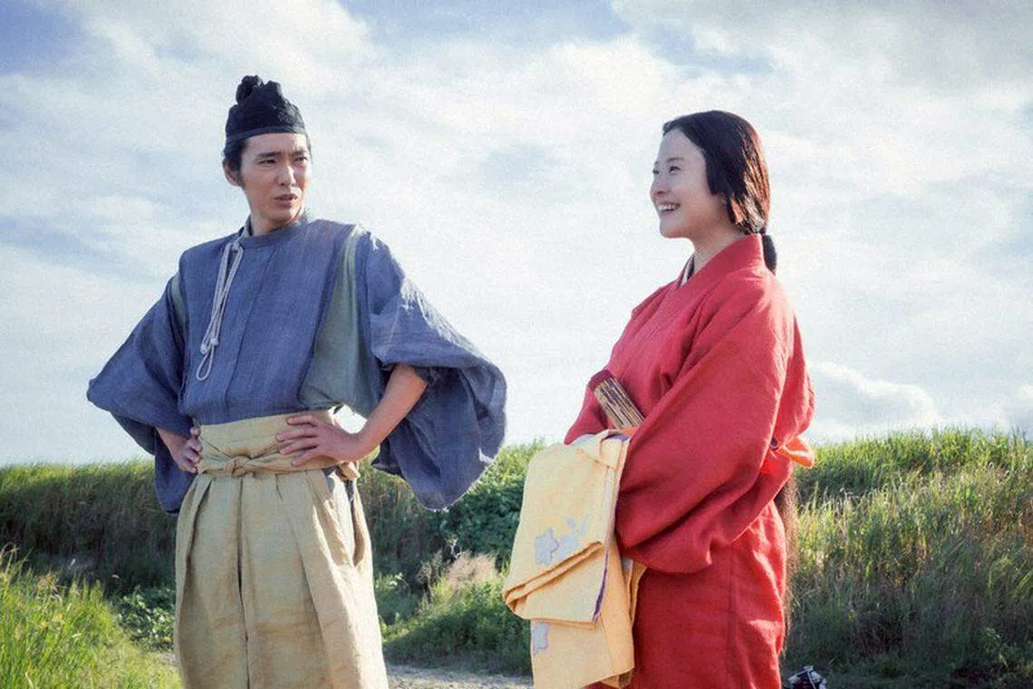 吉高由里子（左）与柄本佑诠释日本平安时代贵族荡气回肠的浪漫爱情。（互联网）