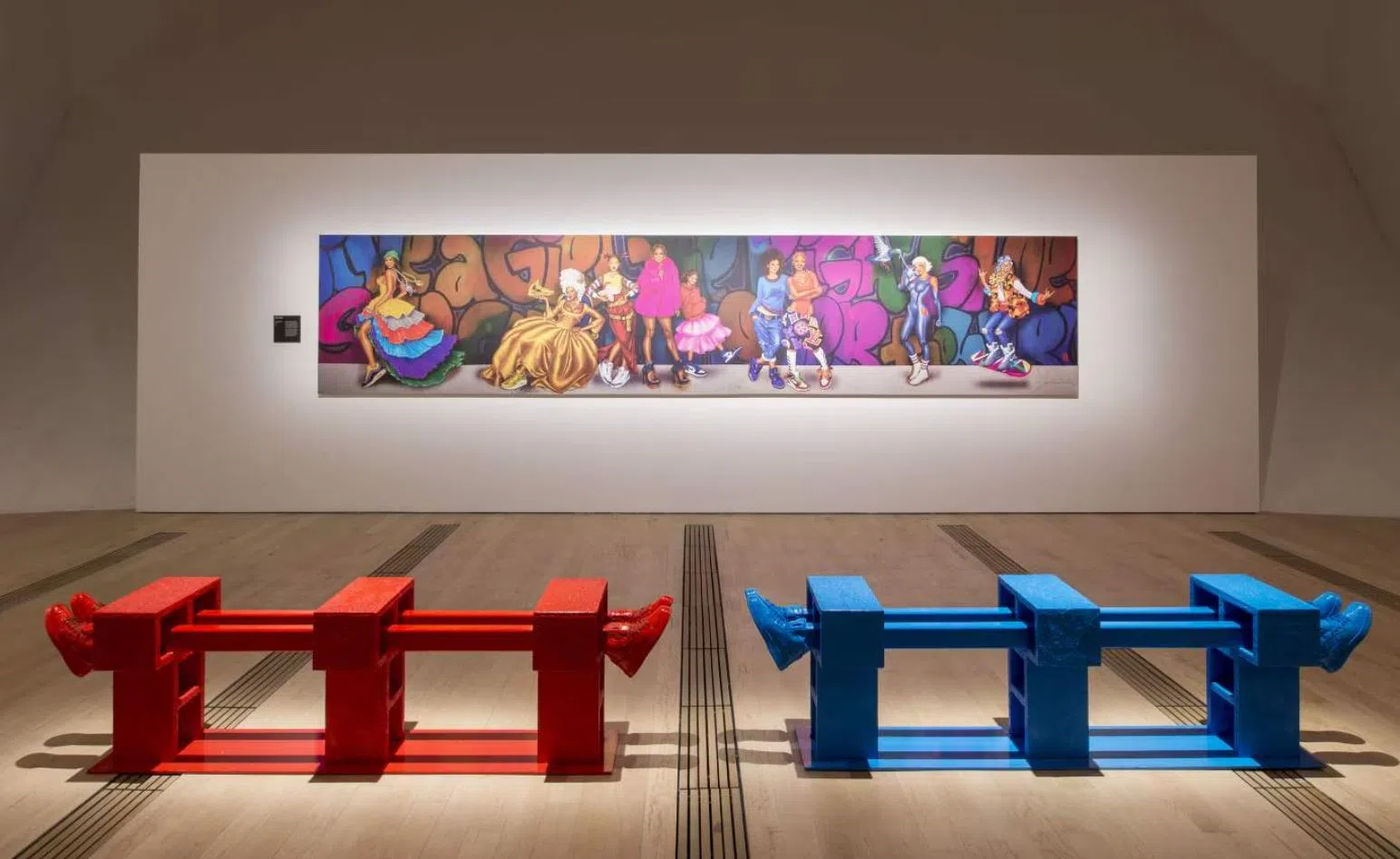 由林诗怡策展的“Sneakertopia: Step Into Street Culture”。（取自新加坡艺术科学博物馆官网）
