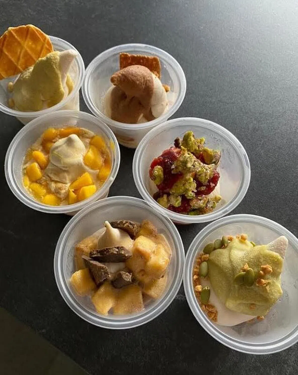 廖永谊制作的冰淇淋。（受访者提供） 