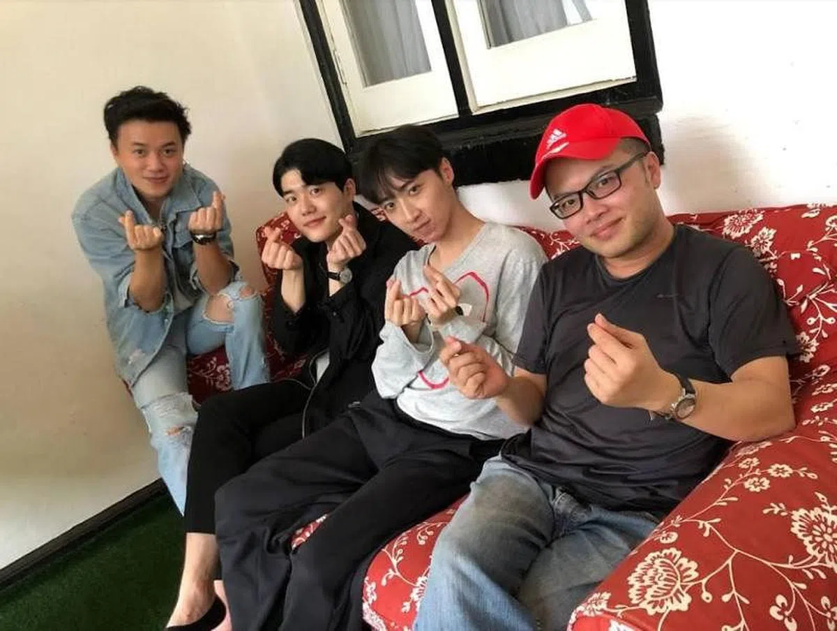 包尚泽（左起）、韩星李诚璨、孙震宇、导演孙立人。（网络）