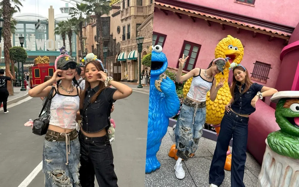 Minnie与好友Sorn一起到新加坡环球影城打卡。（取自Sorn IG）