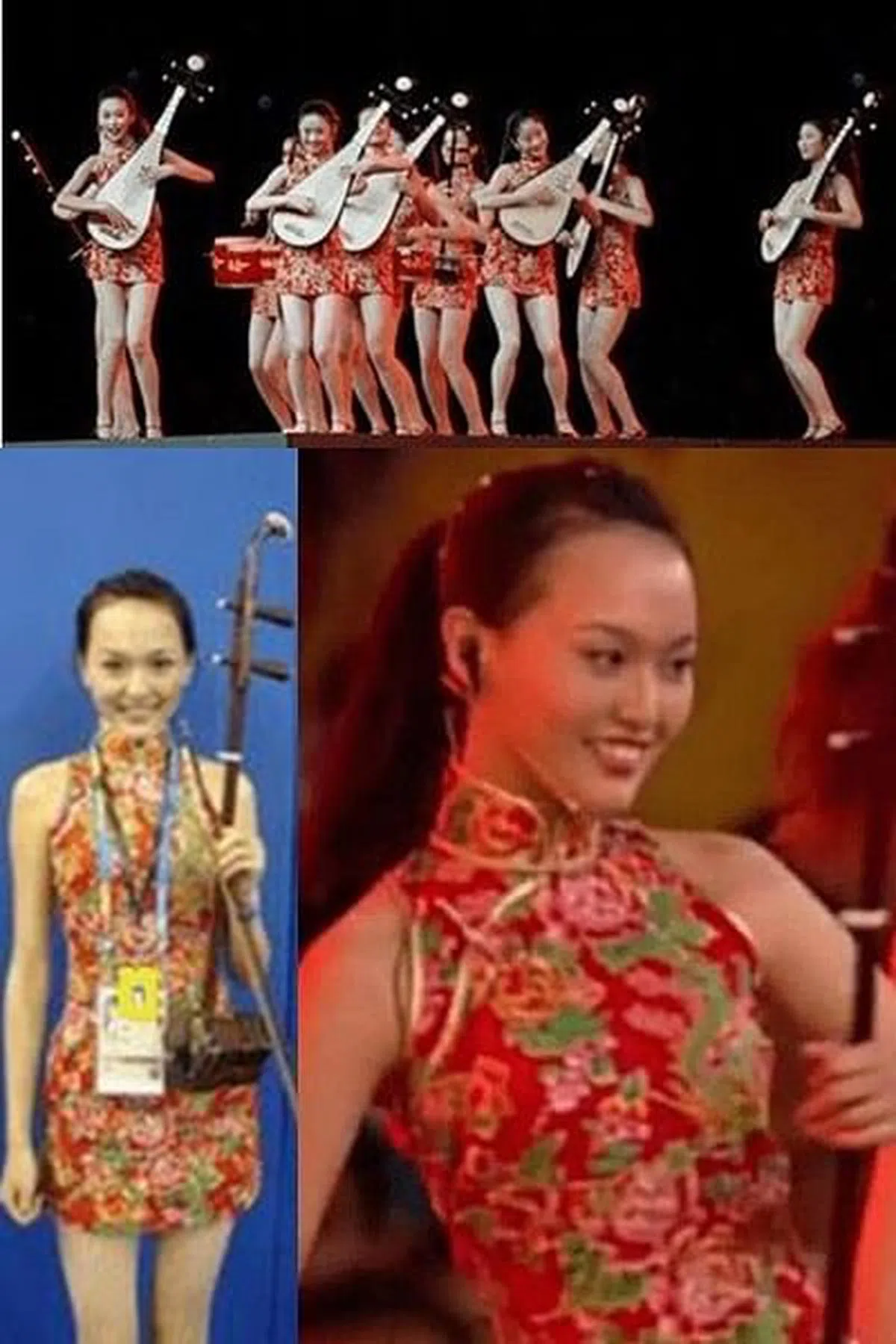 唐嫣出道前被张艺谋选中，临时学二胡，代表中国参加雅典奥运闭幕式演出。（互联网）