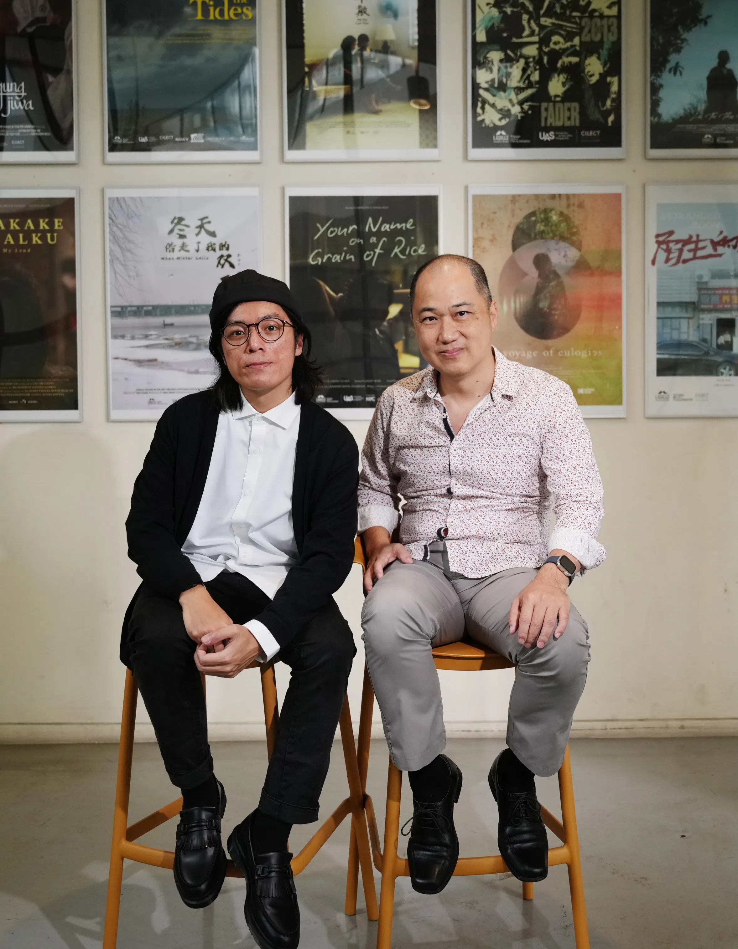 新加坡监制曾银阶（右）对吴启忠团队无比信任，才造就佳作《世外》。（谢智扬摄）