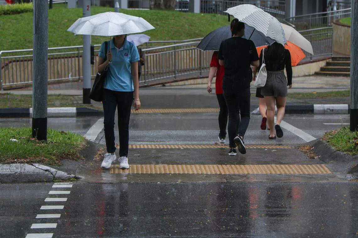 高文一带星期二（5月16日）早上下大雨。（白艳琳摄）
