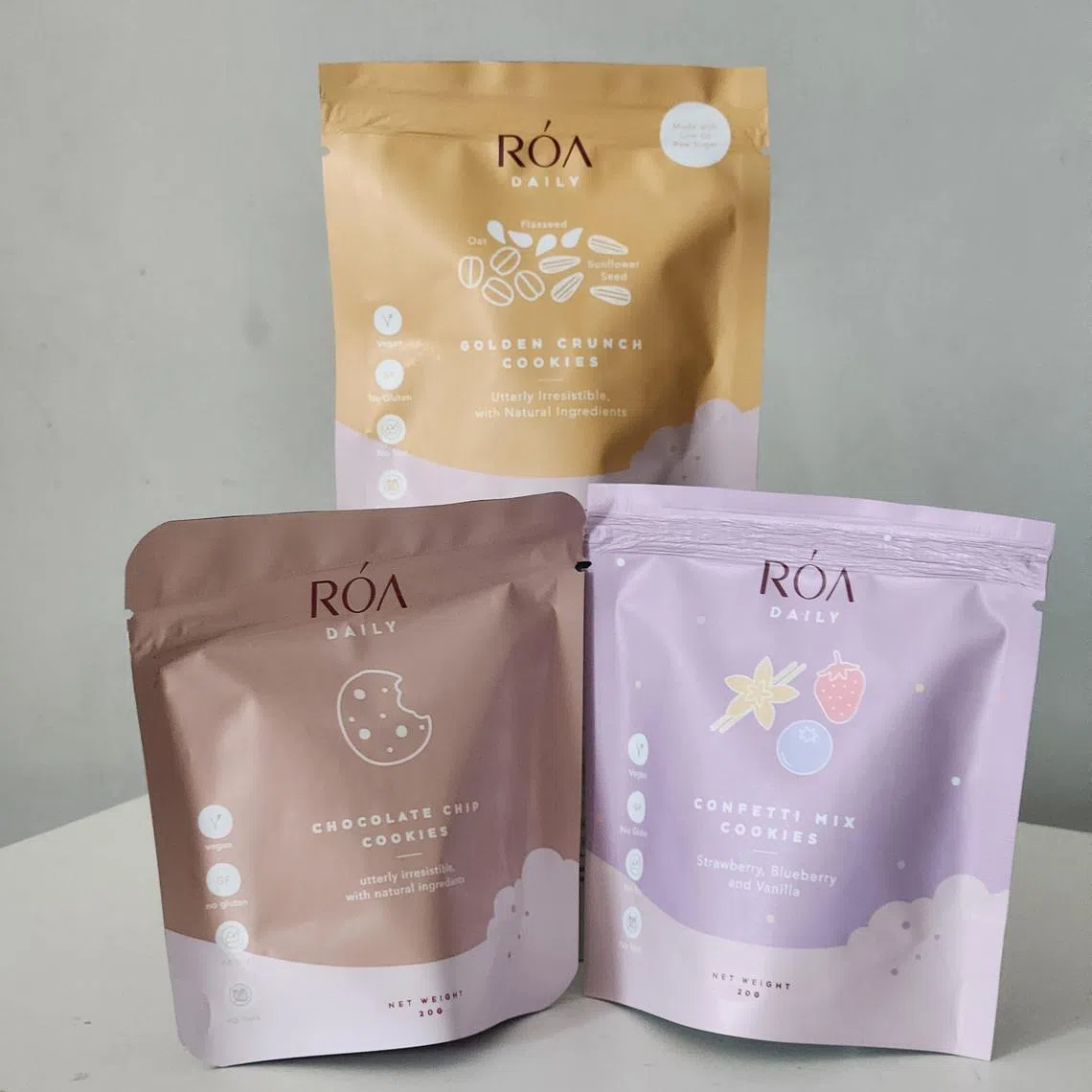 RÓA Daily的20克小包装曲奇，可一次过吃完。（陈爱薇摄）