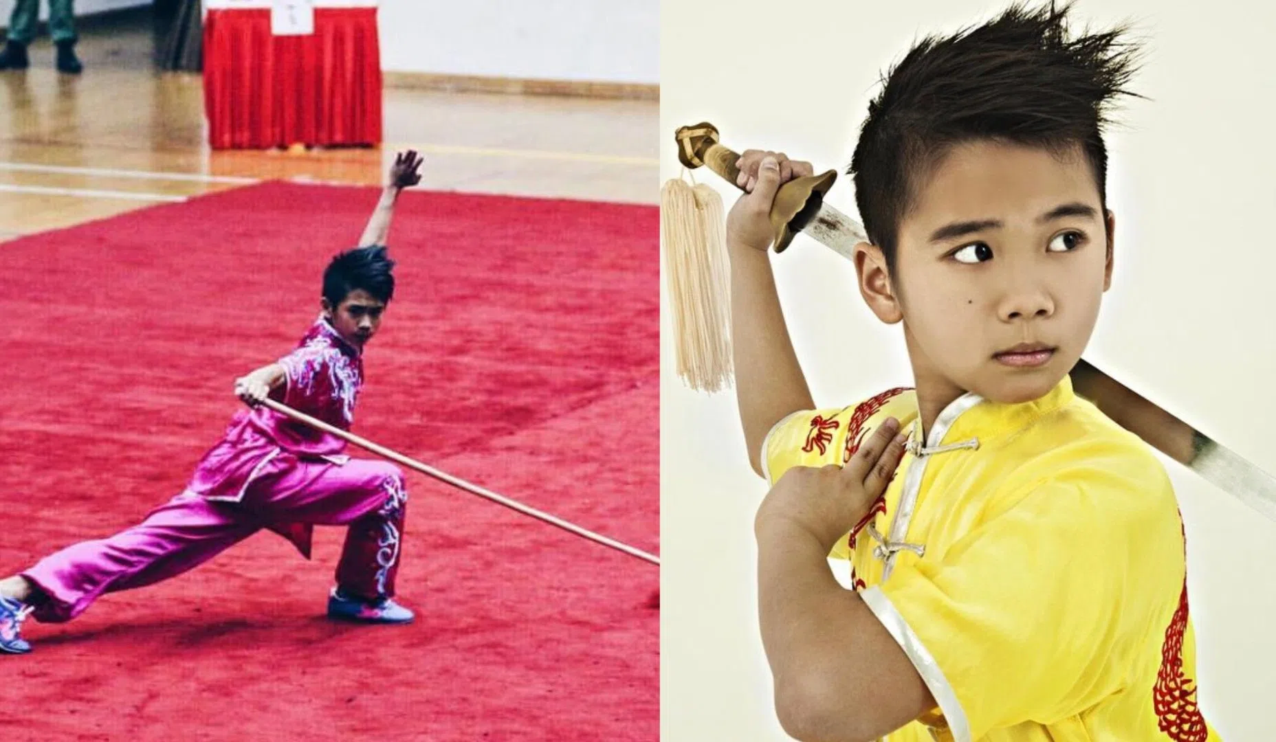 张值豪从小习武术，还曾加入国家少年武术队。（受访者提供）