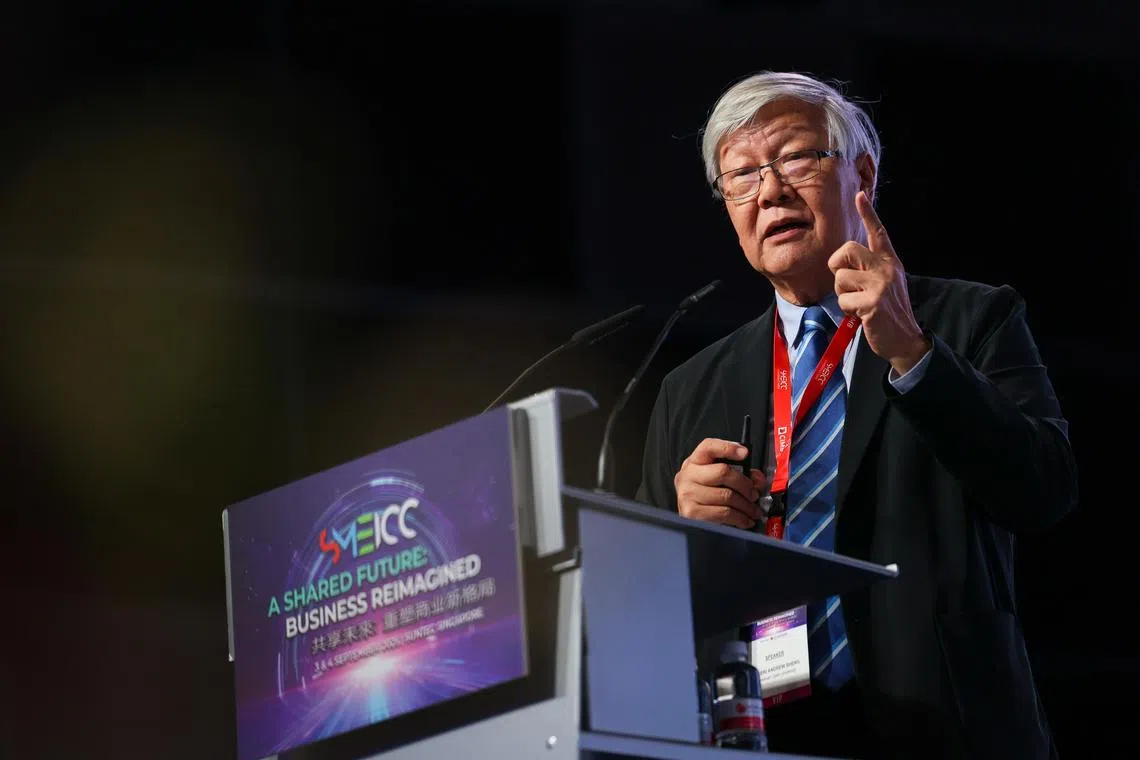 马来西亚宏愿开放大学的乔治城开放与高级研究所主席沈联涛。（张俊杰摄）