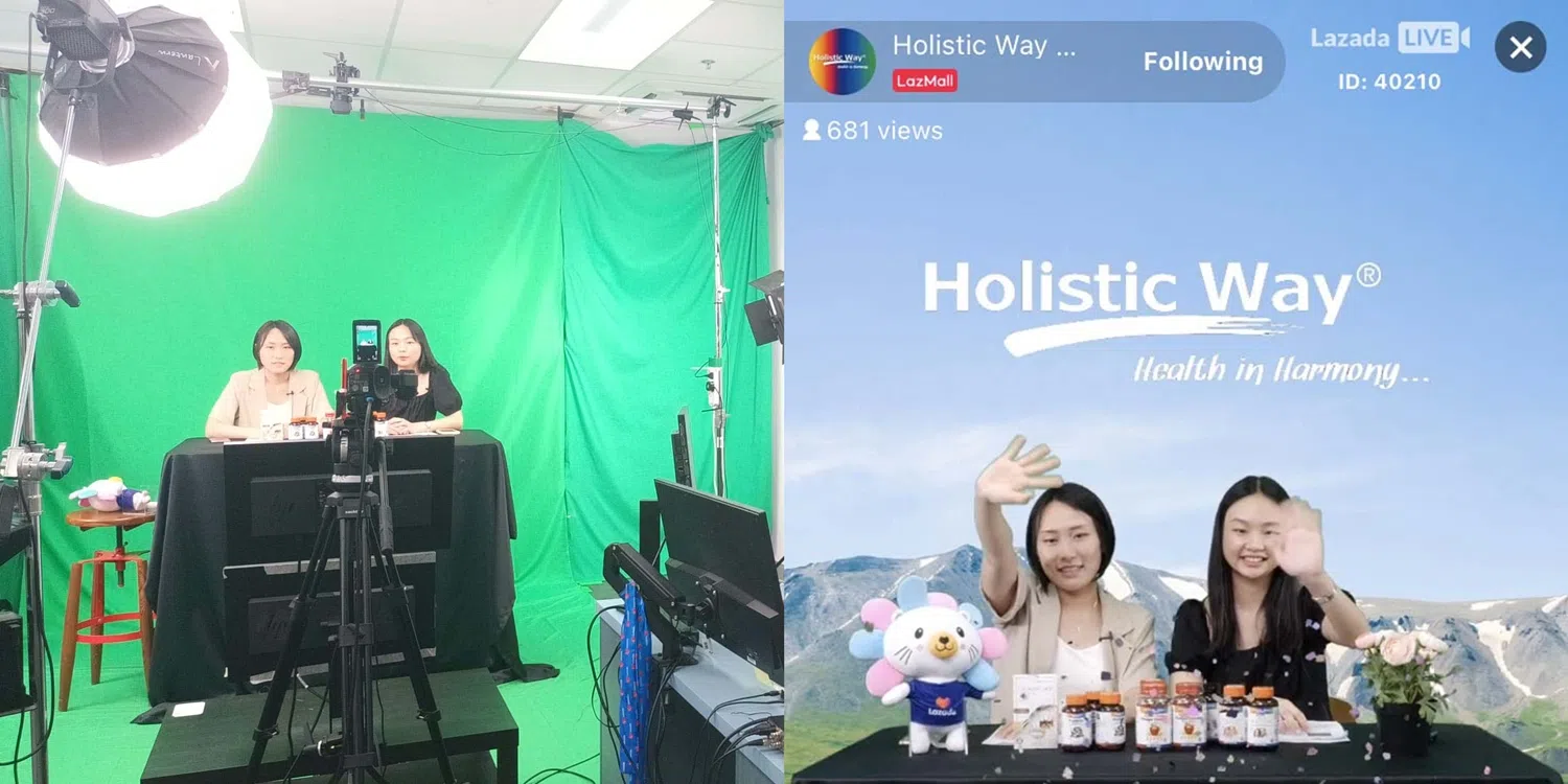 公司将行销渠道拓展至电商平台，让职员为顾客介绍更多保健品知识并直播卖货。（图/JR Life Sciences提供）